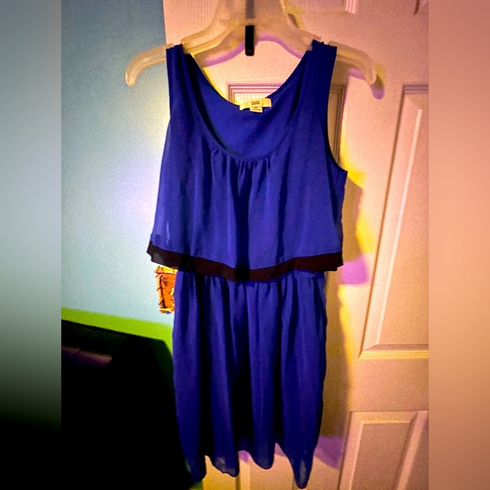 Blue dress only worn once. No stains
